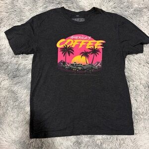 Black Rifle Coffee Company Mens Large T Shirt Palm Tree Sunset